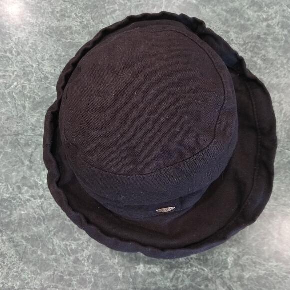 Scala Bucket Hat One Size White Sun Hat Beach Travel Drawstring Packable Cotton - Picture 4 of 11